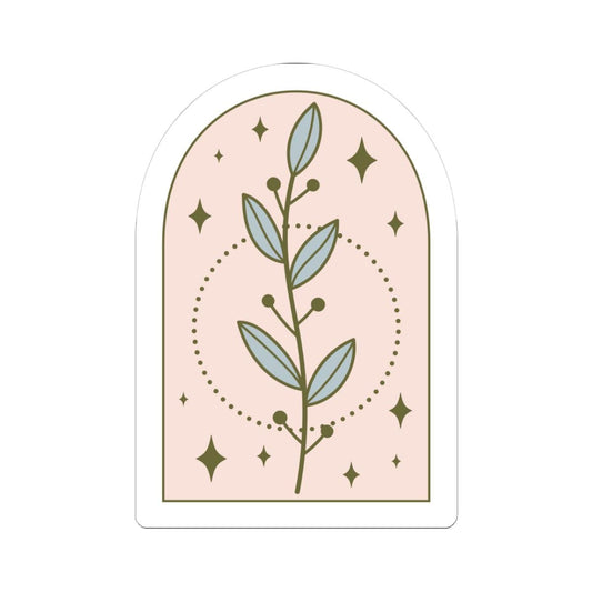 Boho Botanical Leaf Sticker | Waterproof Vinyl Art (Matte/Glossy)