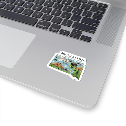 South Dakota Sticker Pack | Mount Rushmore, Badlands, Bison Art (Waterproof)