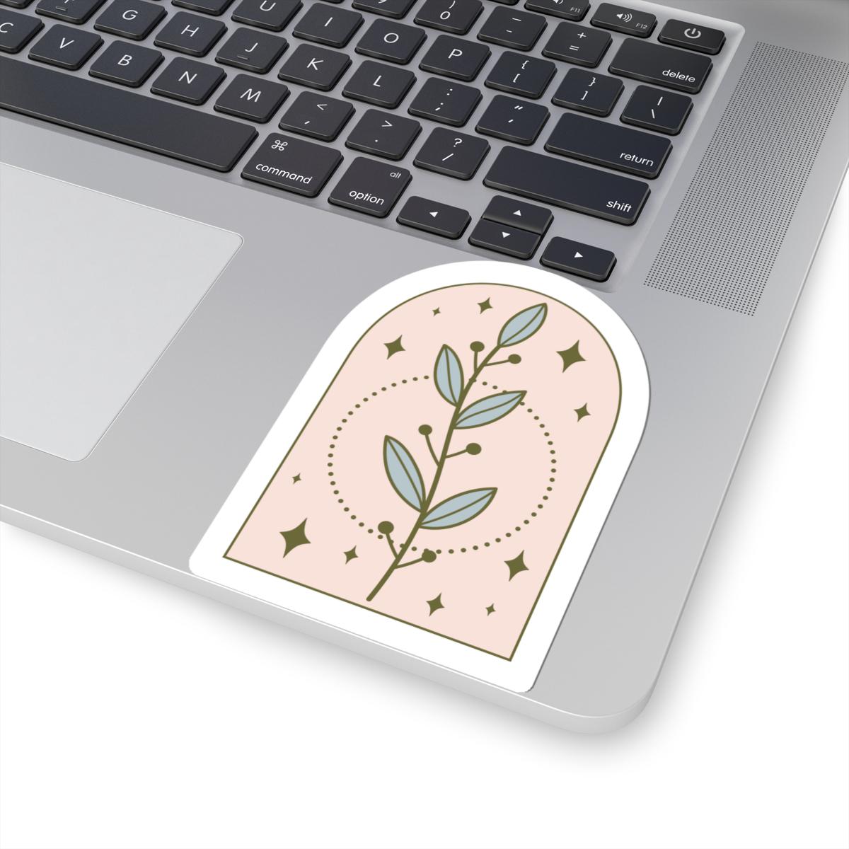 Boho Botanical Leaf Sticker | Waterproof Vinyl Art (Matte/Glossy)