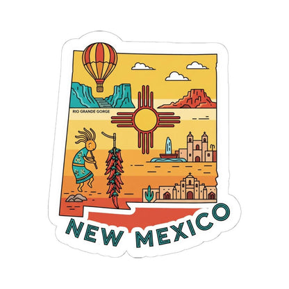 New Mexico State Vinyl Sticker | Waterproof Southwest Art Decal