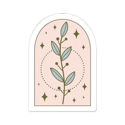 Boho Botanical Leaf Sticker | Waterproof Vinyl Art (Matte/Glossy)