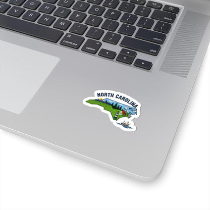 North Carolina State Sticker | Cardinal Art, Mountains, Lighthouse Decal