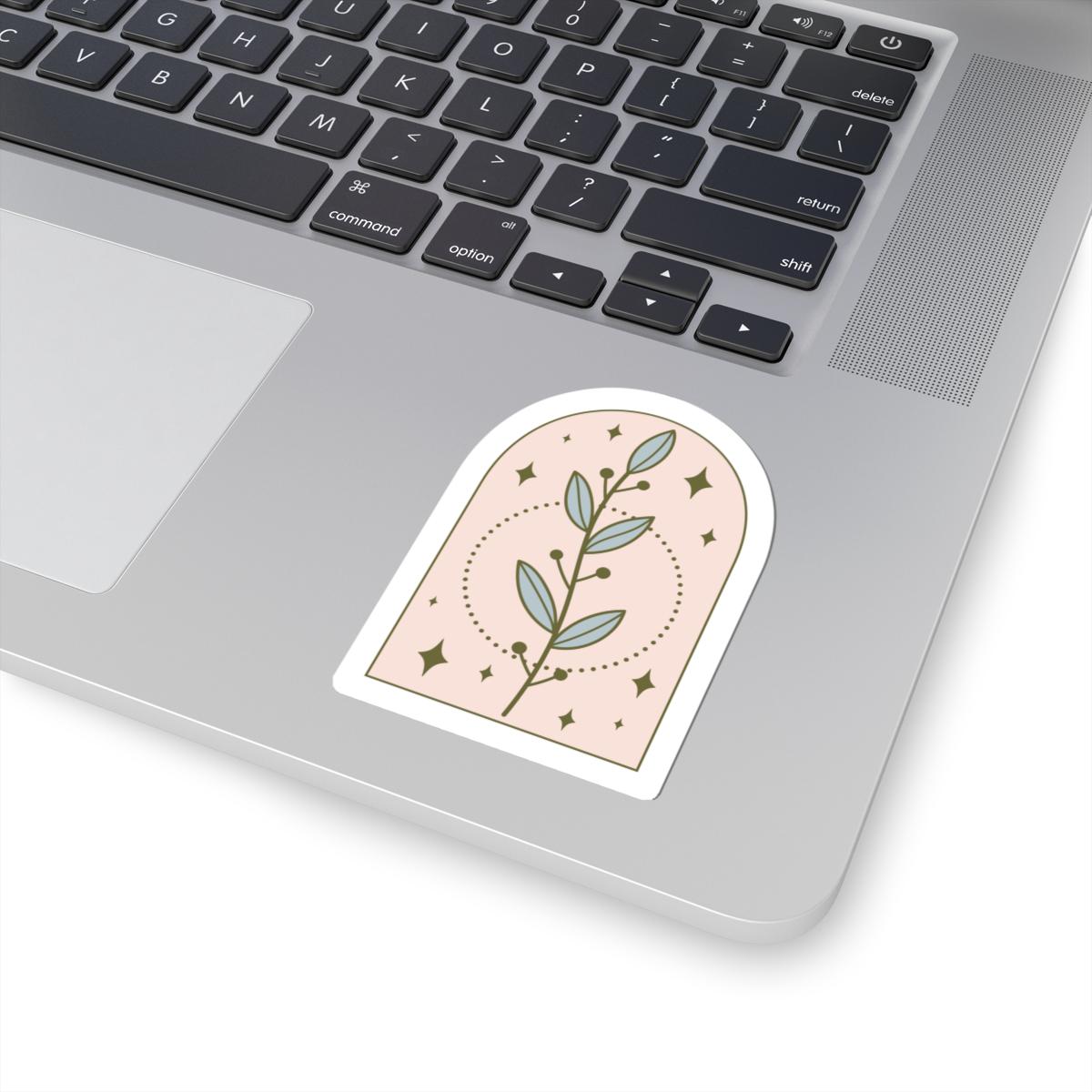 Boho Botanical Leaf Sticker | Waterproof Vinyl Art (Matte/Glossy)