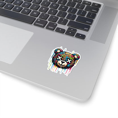 Graffiti Bear Vinyl Sticker | Urban Streetwear, Waterproof Art (Glossy or Matte)
