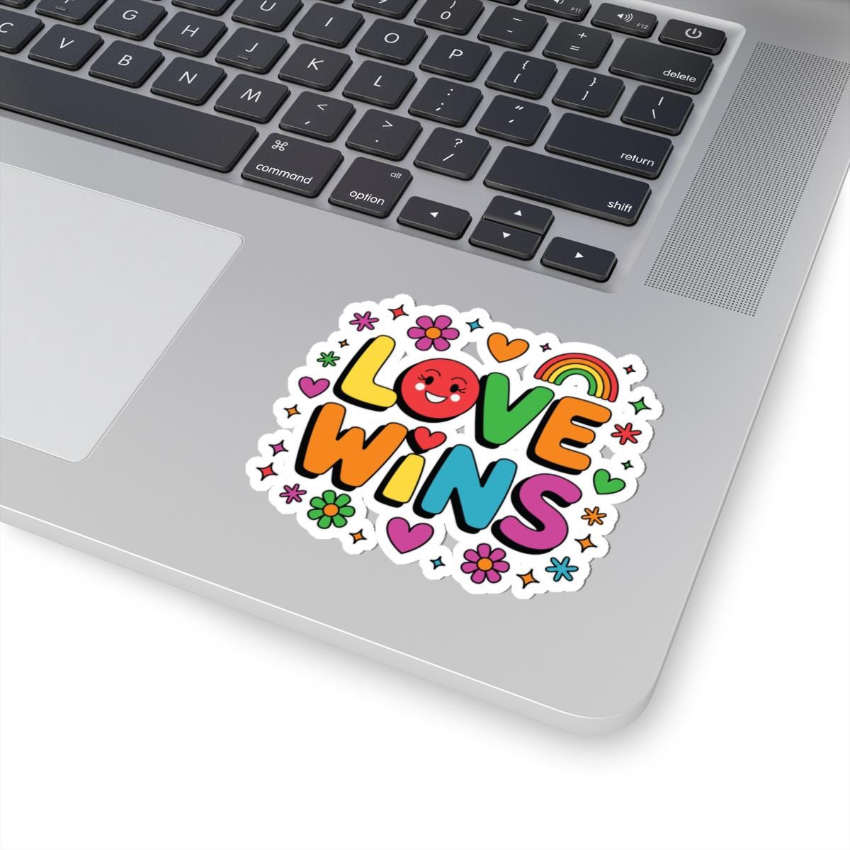 Love Wins LGBTQ Sticker | Rainbow Pride Vinyl Decal (Glossy)