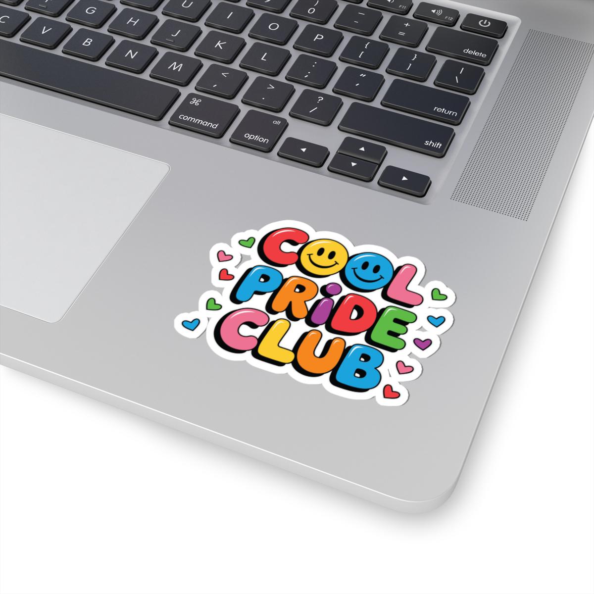 ColorFlow Pride Club Sticker | Colorful Smiley Faces Vinyl Decal (Glossy)