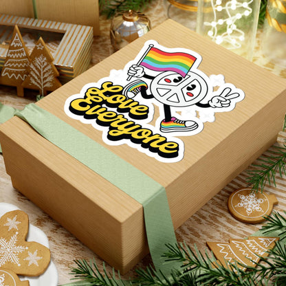 Love Everyone Pride Sticker | Rainbow Peace Vinyl Decal (Glossy)