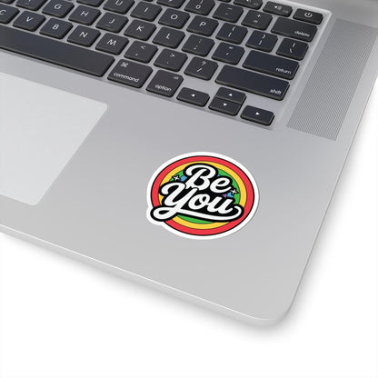 LGBTQ Rainbow Pride Sticker | "Be You" Inspirational Vinyl Decal (Glossy)