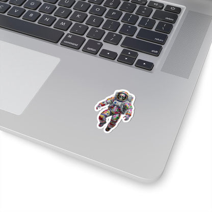 ColorFlow | Graffiti Skull Astronaut Sticker | Neon Space Punk Vinyl Decal for Skaters and Artists