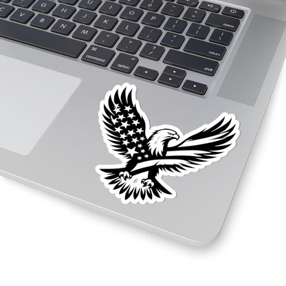 American Flag Eagle Sticker | Patriotic USA Vinyl Decal, Freedom Symbol