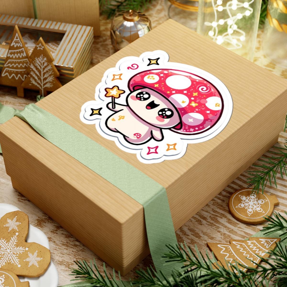 Magical Kawaii Mushroom Sticker | Fairycore Toadstool Vinyl Decal