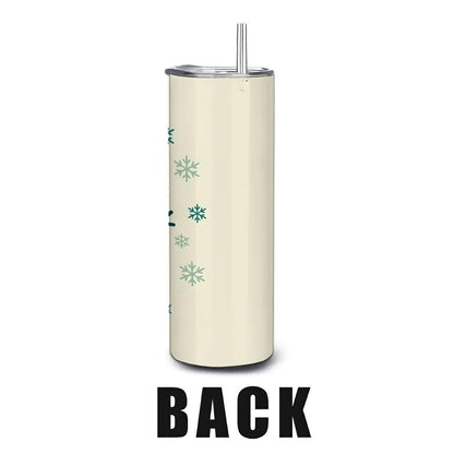 20oz Straight Stainless Steel Tumbler with Straw（Made in USA)