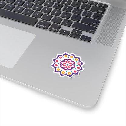Vibrant Floral Mandala Sticker | Boho Vinyl Decal, Spiritual Decor (Journal, Laptop)