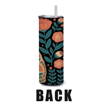 20oz Straight Stainless Steel Tumbler with Straw（Made in USA)