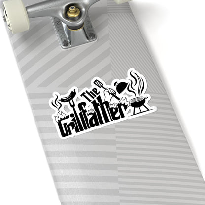 The Grillfather Sticker | Funny BBQ Grill Master Gift for Dads