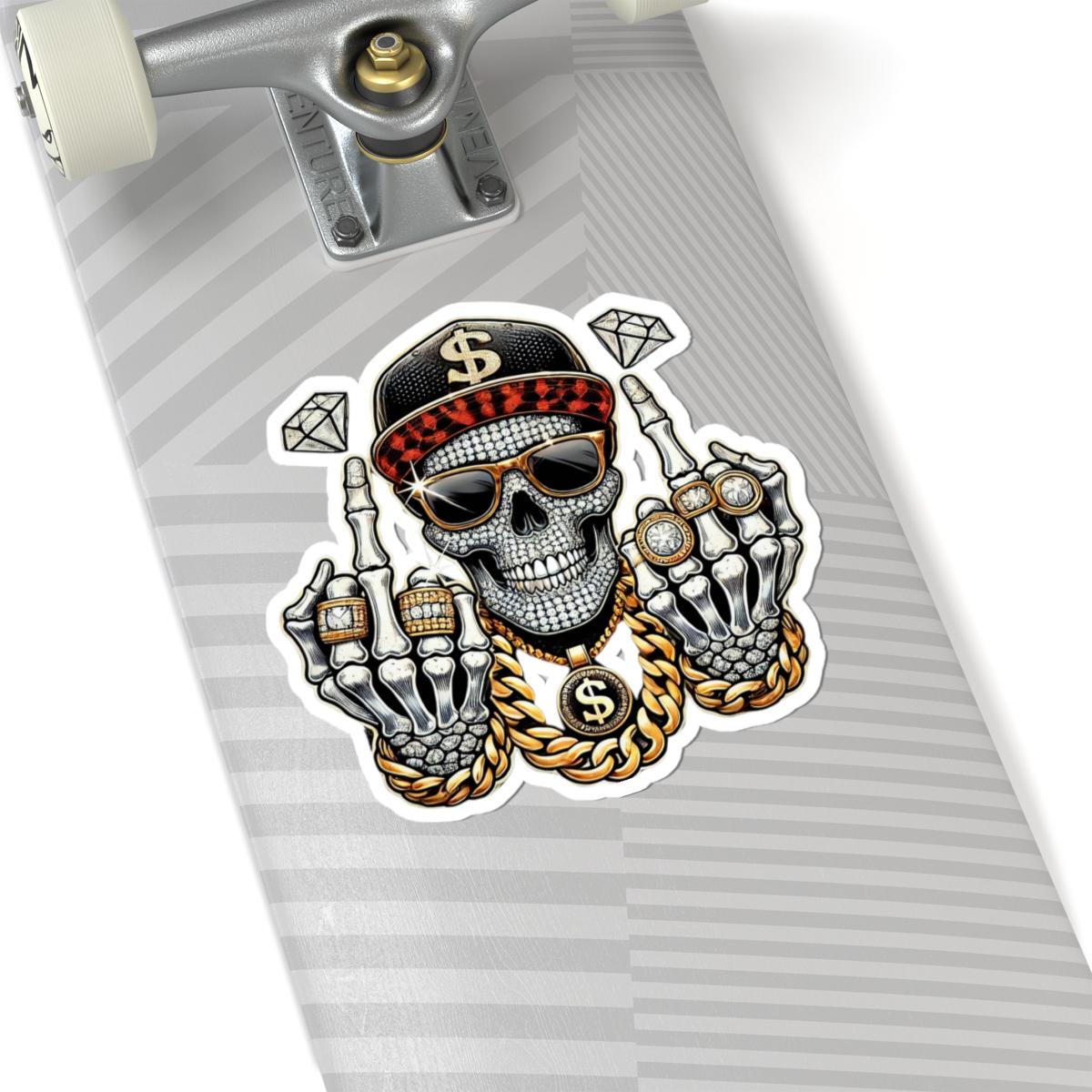 Bling Skull Vinyl Sticker | Diamond Art Waterproof Decal (Water Bottles, Laptops)