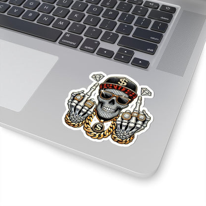 Bling Skull Vinyl Sticker | Diamond Art Waterproof Decal (Water Bottles, Laptops)