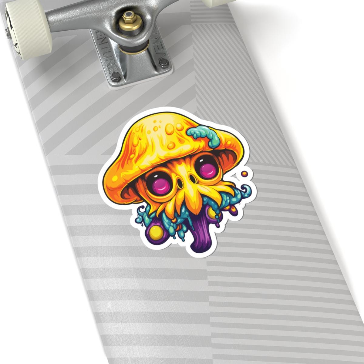 Psychedelic Mushroom Creature Vinyl Sticker | Waterproof Art Decal (Glossy/Matte/Holographic)