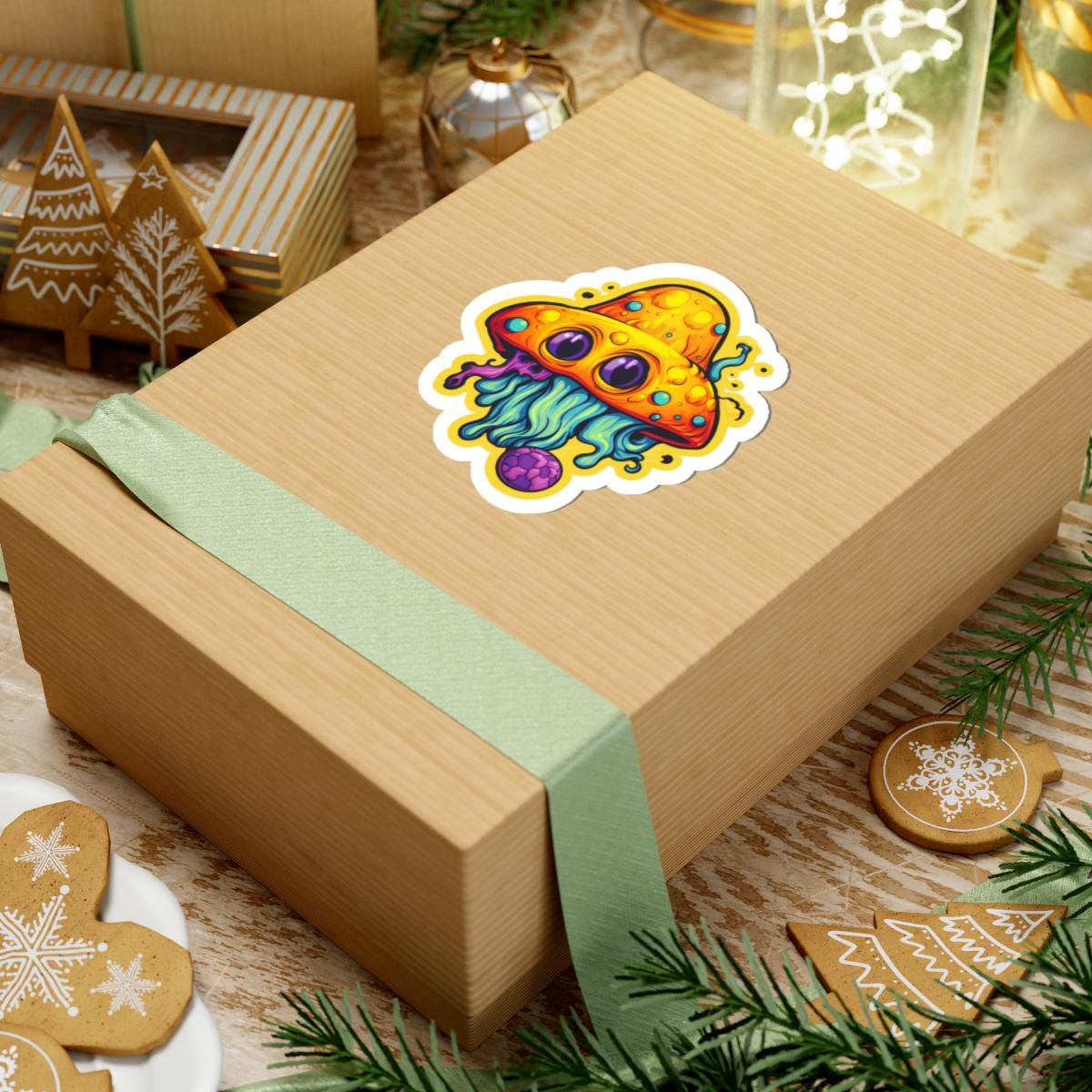 Psychedelic Mushroom Sticker | Waterproof Vinyl Art Decal (Glossy/Matte/Holographic)