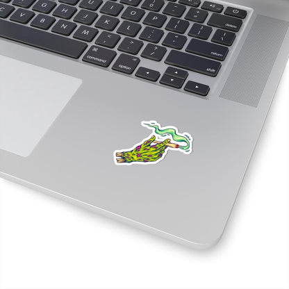 ColorFlow | Zombie Hand Smoking Vinyl Sticker for Water Bottles Laptops Cars | Trippy Cannabis Art Waterproof Decal