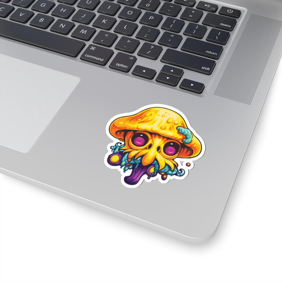 Psychedelic Mushroom Creature Vinyl Sticker | Waterproof Art Decal (Glossy/Matte/Holographic)