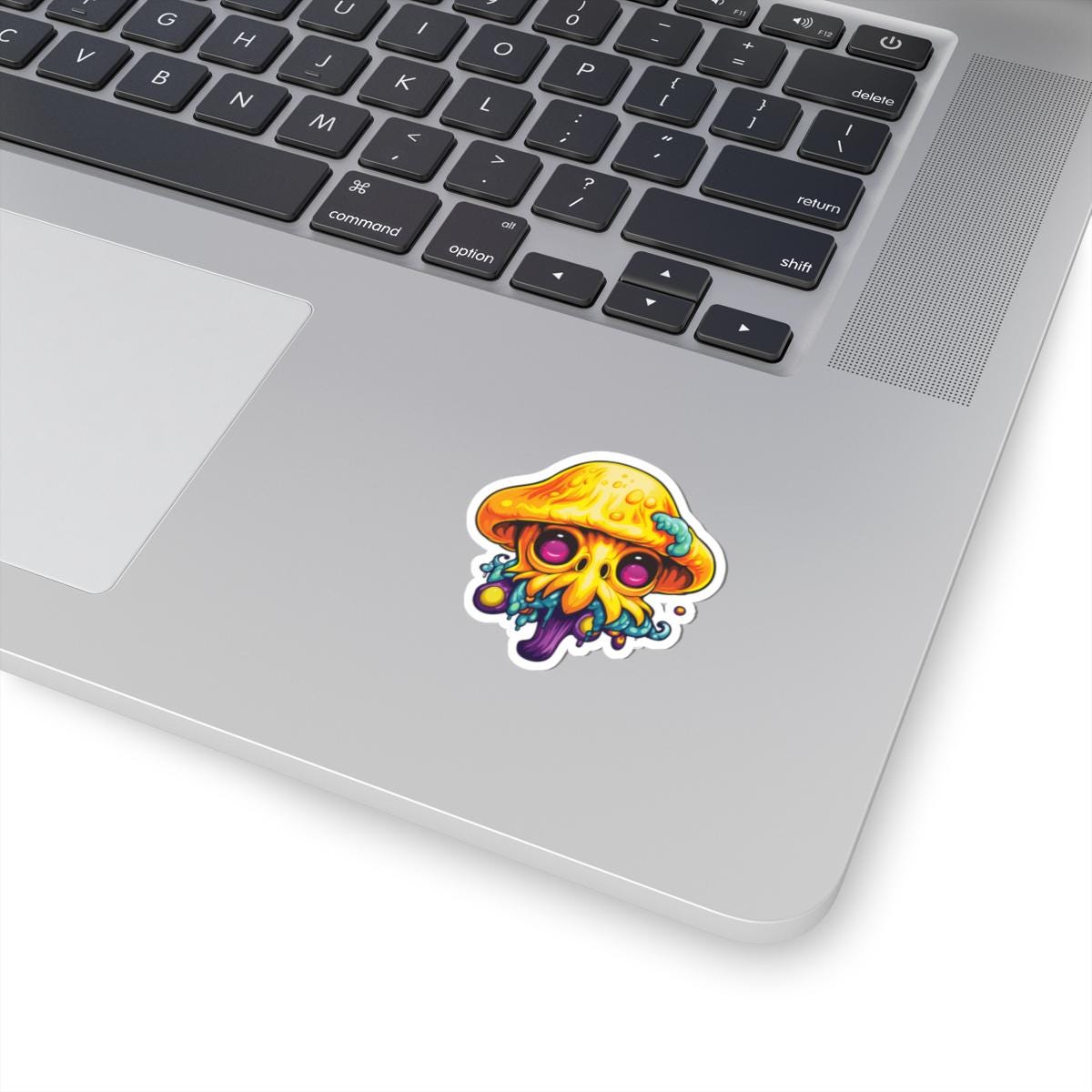 Psychedelic Mushroom Creature Vinyl Sticker | Waterproof Art Decal (Glossy/Matte/Holographic)