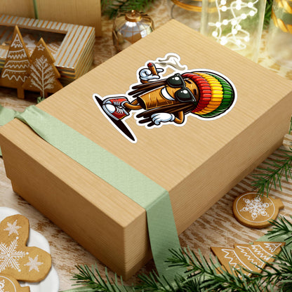 Reggae Blunt Cartoon Sticker | Waterproof Vinyl Art Decal (Glossy, Matte, Holographic)