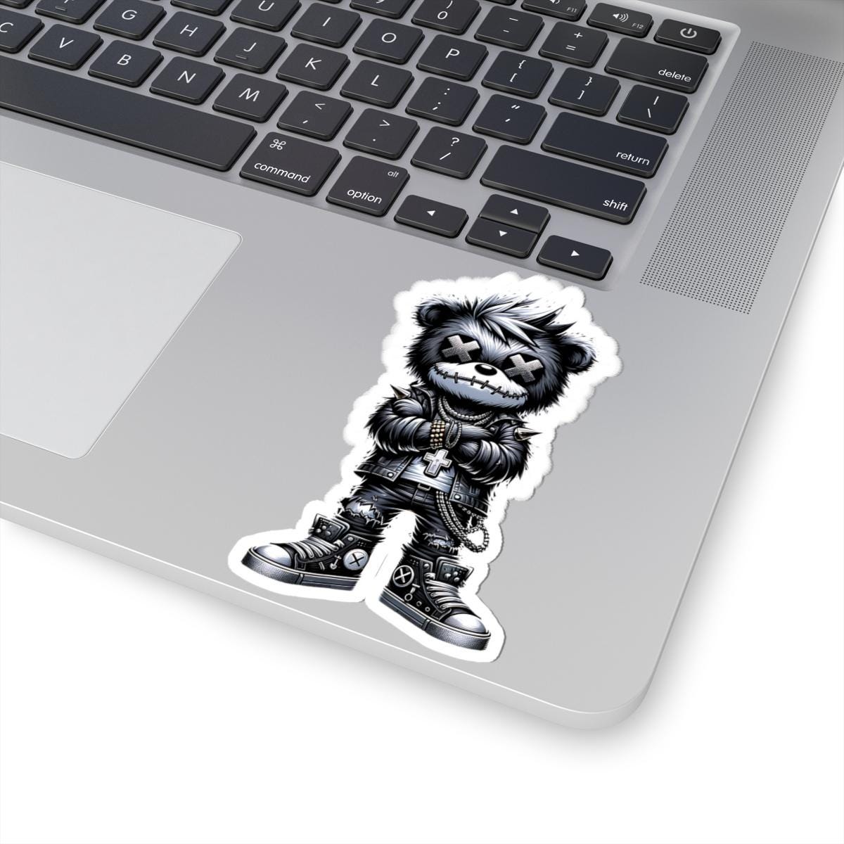 Cyber Gothic Bear Sticker | Punk Streetwear Gamer Vinyl Decal (Waterproof)