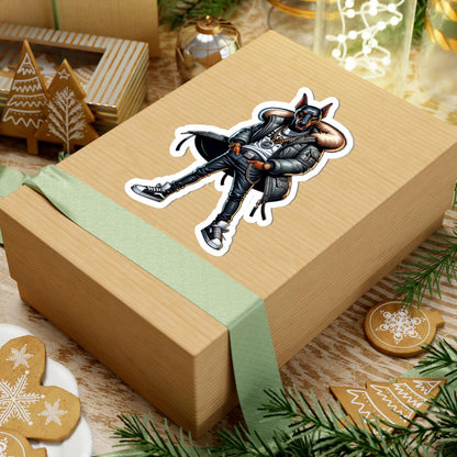 Doberman Streetwear Sticker | Urban Dog Art, Chains, Sneakers (Kiss Cut)