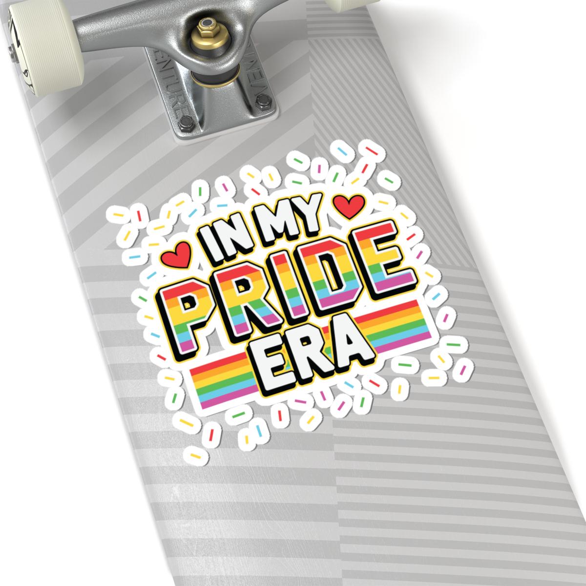 ColorFlow | In My Pride Era Sticker | Rainbow LGBTQ Vinyl Sticker | Glossy Queer Kiss Cut Sticker | Gay Pride Decor | Laptop Sticker Gift