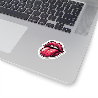Retro Lips Tongue Out Sticker | Bold Groovy Rock Vinyl Decal