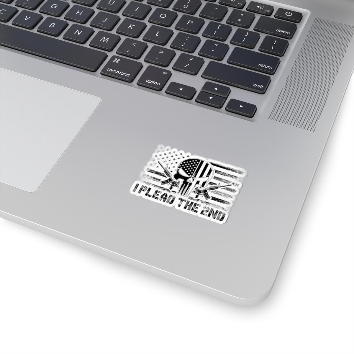 ColorFlow | I Plead The 2nd Sticker Skull Flag Patriotic Gun Rights Decal USA Tactical Design