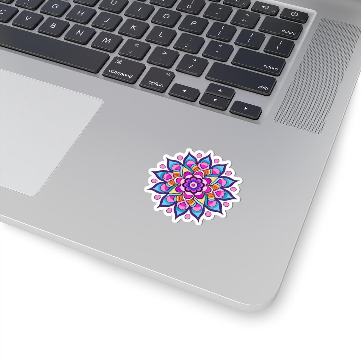 ColorFlow | Vibrant Lotus Bloom Mandala Sticker | Boho Rainbow Vinyl Decal | Sacred Flower Art