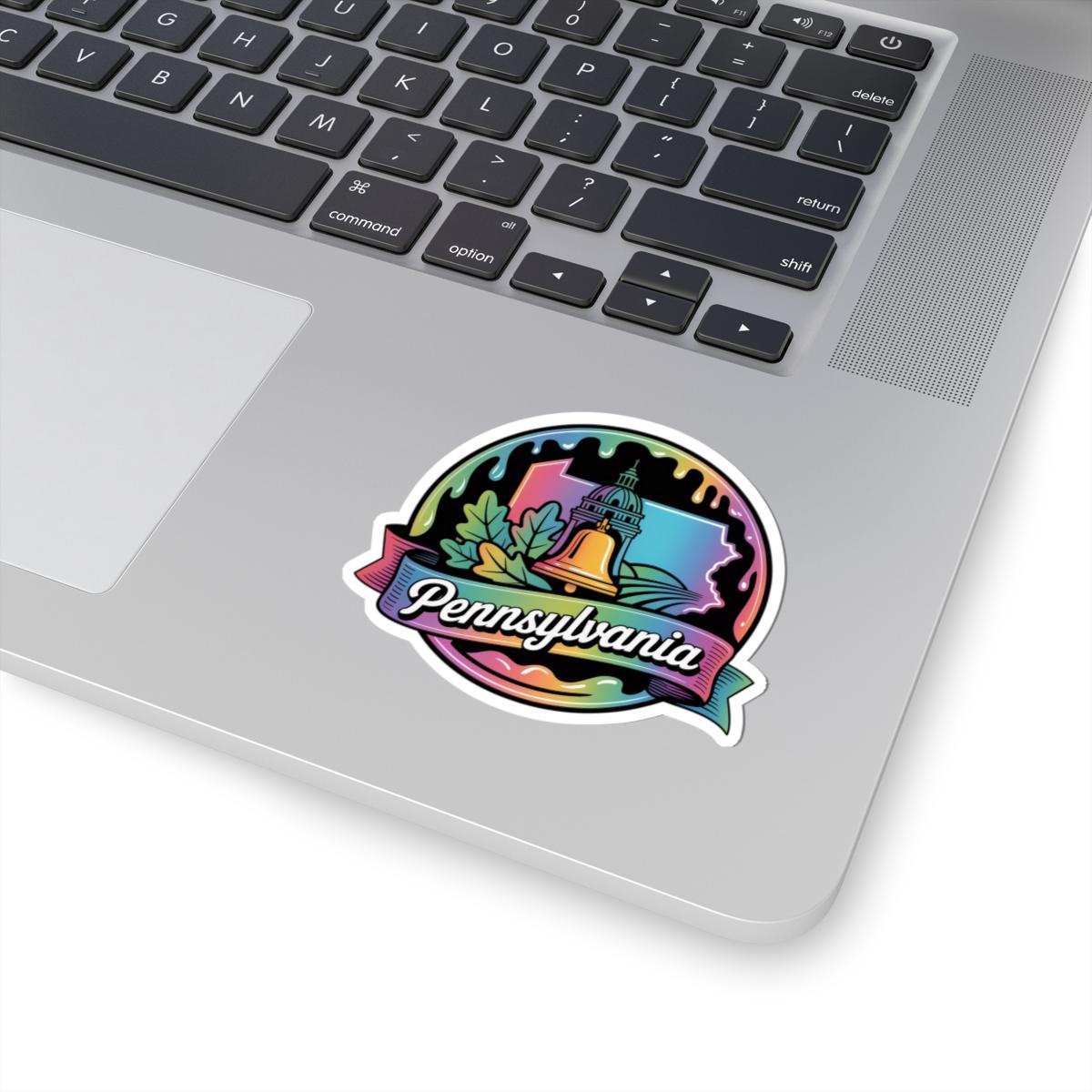 ColorFlow | Pennsylvania Liberty Bell Skyline Vinyl Sticker | Keystone State Landmark Travel Art Decal