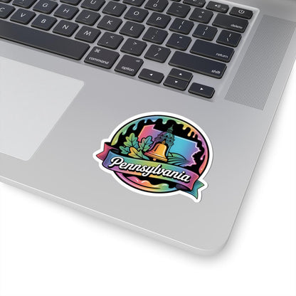ColorFlow | Pennsylvania Liberty Bell Skyline Vinyl Sticker | Keystone State Landmark Travel Art Decal