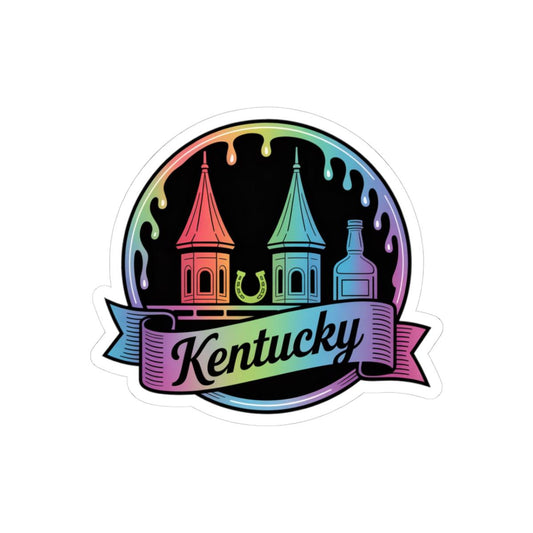 ColorFlow | Kentucky Bourbon Heritage Landmark Vinyl Sticker | Bluegrass State Travel Art Decal