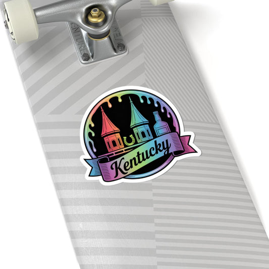 ColorFlow | Kentucky Bourbon Heritage Landmark Vinyl Sticker | Bluegrass State Travel Art Decal