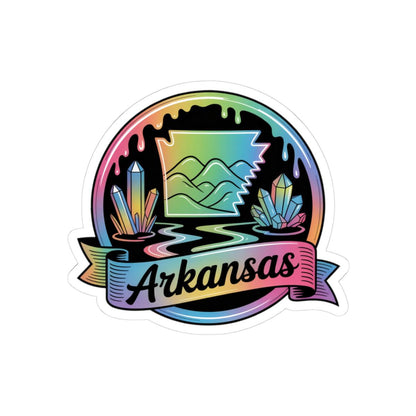 ColorFlow | Arkansas Crystal Mountain Scenic Vinyl Sticker | Natural State Travel Art Decal