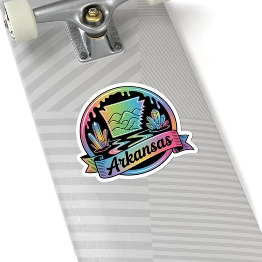 ColorFlow | Arkansas Crystal Mountain Scenic Vinyl Sticker | Natural State Travel Art Decal
