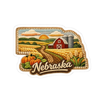 Nebraska Plains Vinyl Sticker | Golden Fields Rustic Barn Art