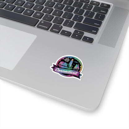 ColorFlow | Connecticut Lighthouse Coastal Charm Vinyl Sticker | New England Nautical Travel Art Decal