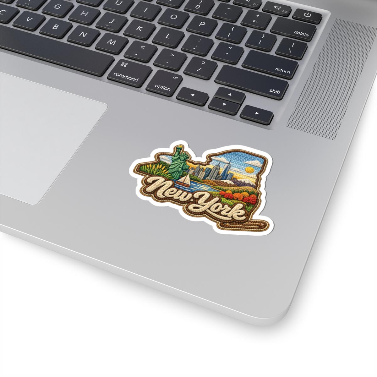 New York Skyline Sticker | Liberty Harbor Scenic Art Vinyl Decal