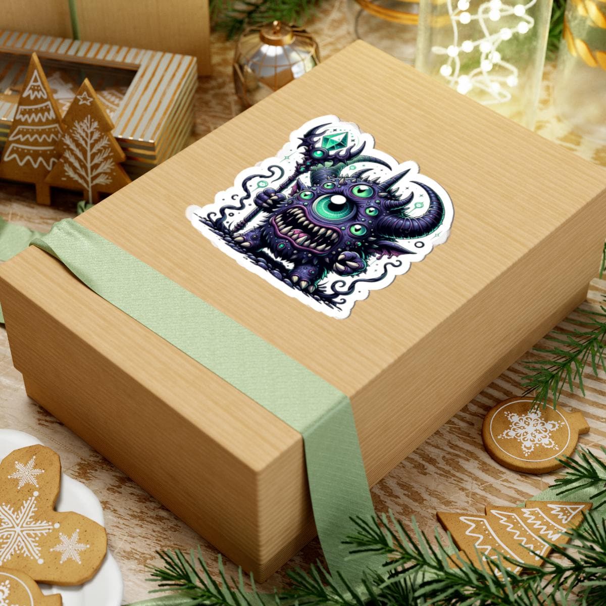 ColorFlow Multi-Eyed Cyclops Monster Vinyl Sticker | Fantasy Art Decal, Magic Creature