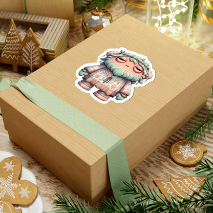 ColorFlow Boho Monster Sticker | Pastel Floral Character Art (Kiss Cut)