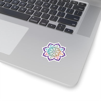 Gradient Mandala Sticker | Boho Sacred Vinyl Decal for Laptops, Journals (Waterproof)