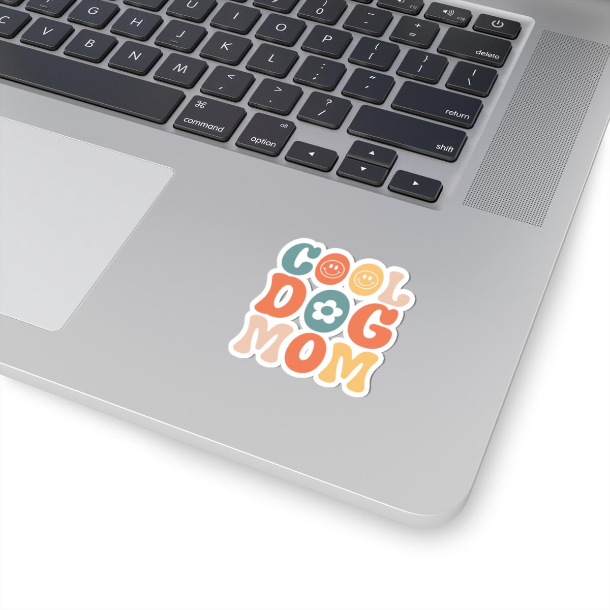 Retro Groovy Dog Mom Stickers, Fun Laptop Decals, Pet Lover Gift