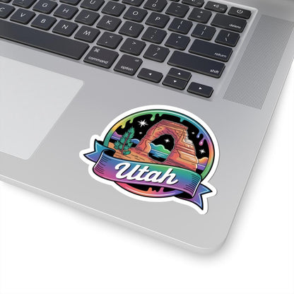 ColorFlow | Utah Delicate Arch Night Sky Vinyl Sticker | Desert Southwest Scenic Travel Art Decal