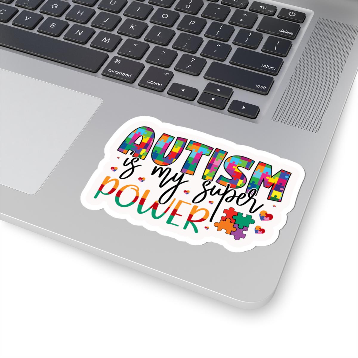 ColorFlow | Autism Is My Super Power Vinyl Sticker | Empowering Puzzle Theme Neurodiversity Design