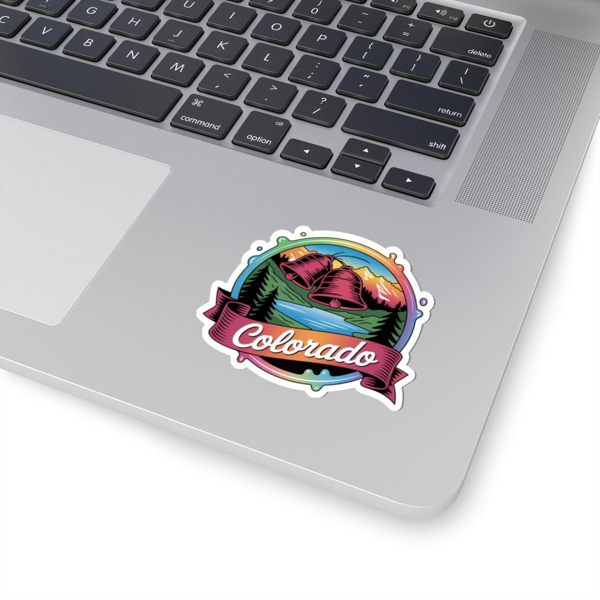 ColorFlow | Colorado Rocky Mountain Lake Scenic Vinyl Sticker | Outdoor Adventure Travel Art Decal