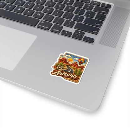 ColorFlow | Arizona Route Sixty Six Desert Vinyl Sticker | Canyon Roads Hot Air Balloons and Southwest Horizon Art